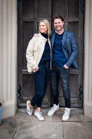 Men's Aino Dot Cotton Jumper by Loreak Median - Ochre with Logo