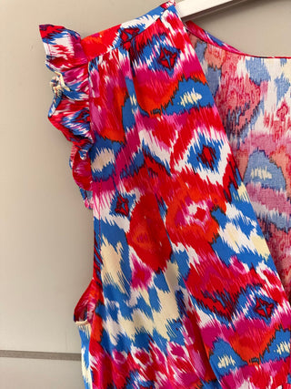 Lauren Maxi Dress - Blue, Rainbow, Red