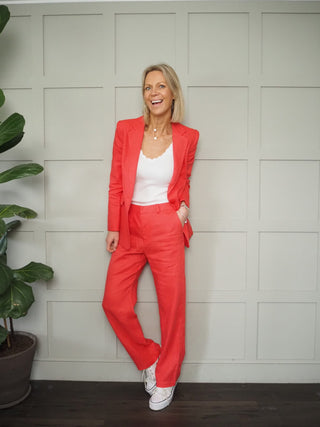 Malo Linen Trousers - Oatmeal