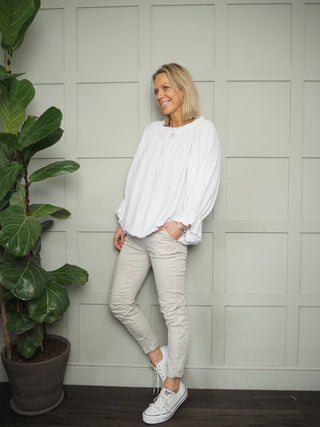 Tarina On/Off Shoulder Blouse - Sky Blue