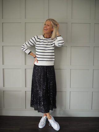 Full Sequin Skirt - Black