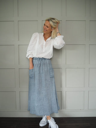 Frenchie Long Sleeve Blouse by Frnch - Ivory