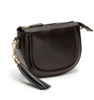 Mooni Crescent Shaped Leather Bag - Dusky Pink