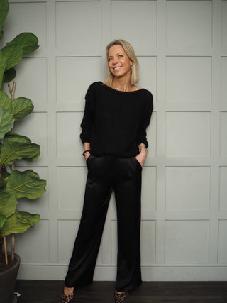 Carrie Silky Tailored Trousers - Off White