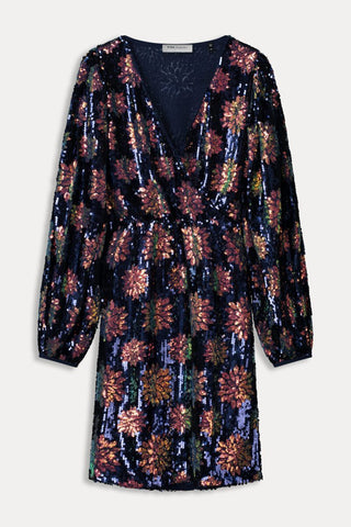 Mesmerising Sequin Dress with Deep V-Crossover Front by Pom Amsterdam