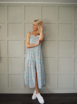 India Dress - White with Broderie Anglaise