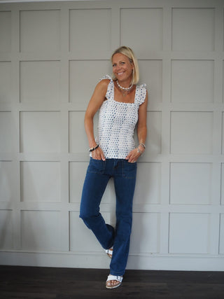 Pyjamas Blue Diamond Print - Long