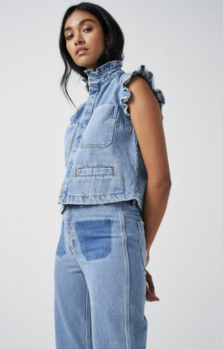 Mabel Patch Pocket Wide Leg Jeans by Seventy Mochi - Rodeo Vintage