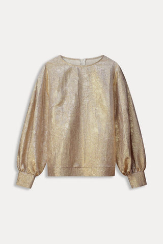 Stardust Long Sleeve Top by Pom Amsterdam - Gold
