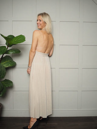 Marilyn Halterneck Dress - Bright Blue