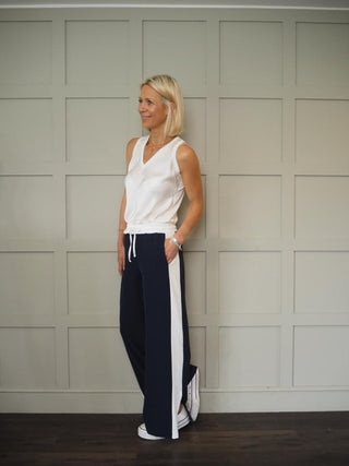 Sarah Silk Mix Vest Top - Black