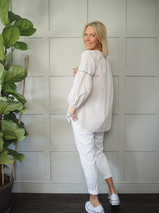 Dahlia Chino Style Trousers - Sage Green