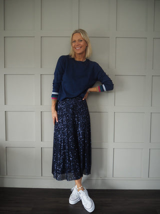 Full Sequin Skirt - Black