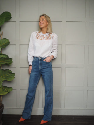 Mojo High Neck Blouse - Off White