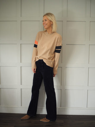 Paula Baby Boot Cut Corduroy Trousers - Camel