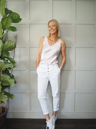 Dahlia Chino Style Trousers - Sage Green