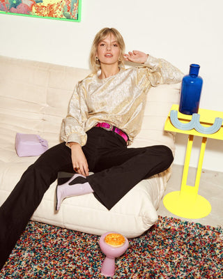 Stardust Long Sleeve Top by Pom Amsterdam - Gold