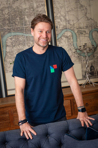 Men's Destijl Cotton T-Shirt by Loreak Mendian - White with Logo