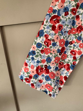 Georges Single-Breasted Cotton Blazer with Single Button Fastening and Faux Pockets - Floral Design