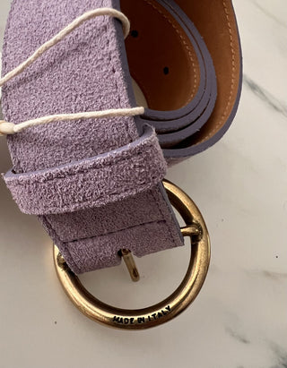 Suede Leather Belt by Frnch - Lilac