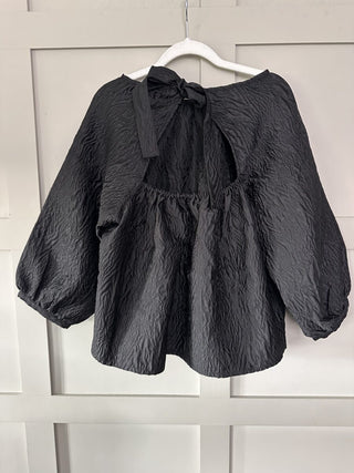 Dasie Long Sleeve Blouse by Part Two - Black