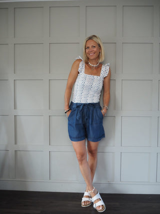 Pyjamas Blue Diamond Print - Long