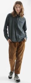 Men's Lazku Checked Shirt - Dark Blue, Fisherman Green