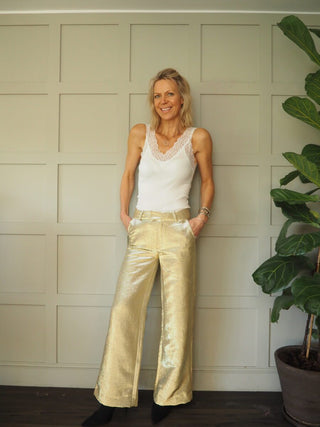 Ronnica Lace Trim Vest - Black, Ivory