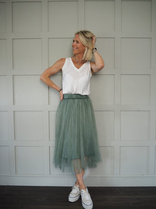 Tulle Skirt Lightweight - Khaki