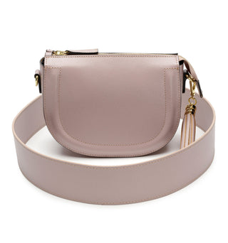 Mooni Crescent Shaped Leather Bag - Taupe