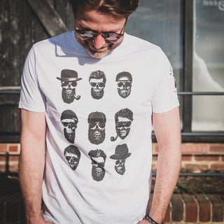 Men’s Skull Hipsters Cotton T-Shirt - White