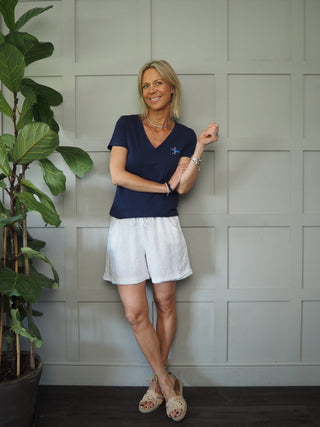 Fille V Neck T-Shirt - 4 Designs