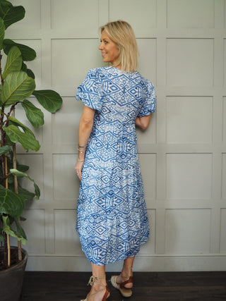 Liberty Dress - Beige, Blue, Green