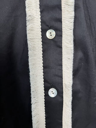 Cassie Blouse Embroidered with Fringing - Off White