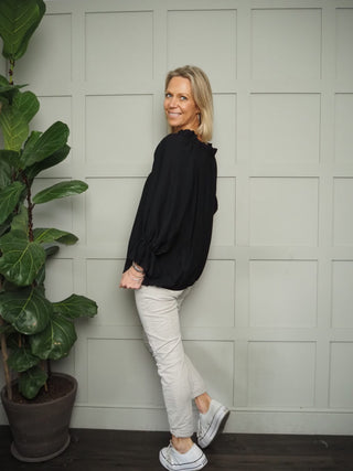 Tarina On/Off Shoulder Blouse - Sky Blue