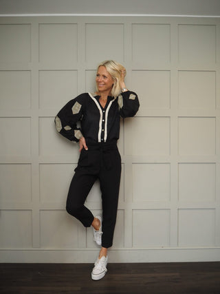 Cassie Blouse Embroidered with Fringing - Off White