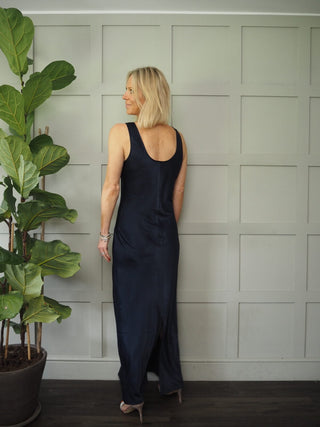 Shinni Maxi Dress by Moss Copenhagen - Navy Blue