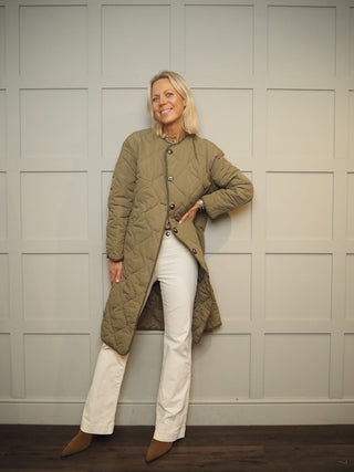 Marceo Boot Cut Corduroy Trousers - Ecru