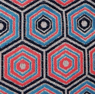 Make Up Bag Hexagonal Print - Pink/Navy