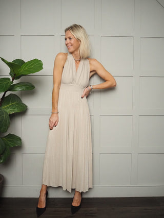 Marilyn Halterneck Dress - Bright Blue