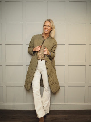 Marceo Boot Cut Corduroy Trousers - Ecru