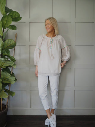 Dahlia Chino Style Trousers - Sage Green