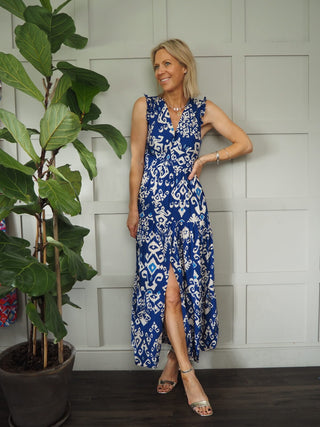 Lauren Maxi Dress - Blue, Rainbow, Red