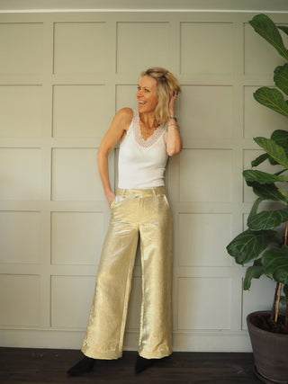 Ronnica Lace Trim Vest - Black, Ivory