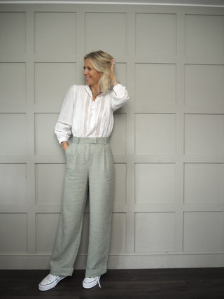 Palmier High Waist Trousers by Frnch - Pink