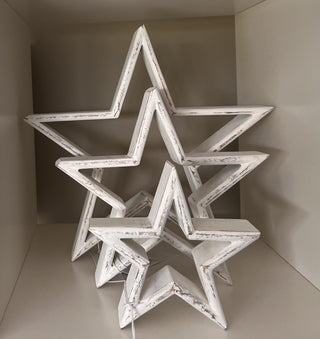 Wooden Stars - Set of Three