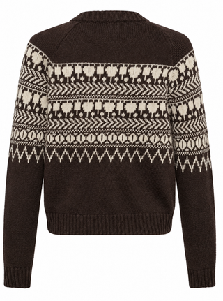Charmaine Fair Isle Cardigan by Part Two - Mole, Oatmeal