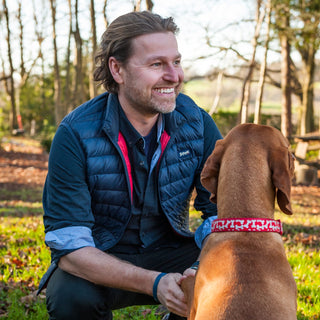 Men's Cotton Striped Collar and Cuff Shirt - Navy Blue