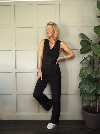 Wilz Waistcoat and Trouser Set - Black