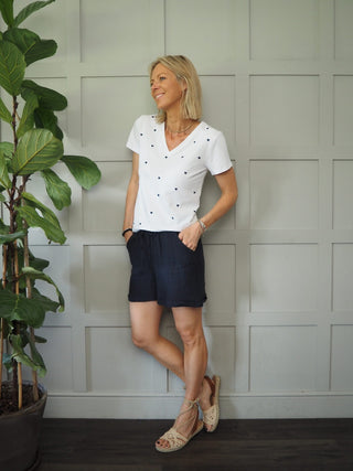 Fille V Neck T-Shirt - 4 Designs